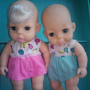 Vintage TT Twin Boy & Girl Baby Dolls 90s